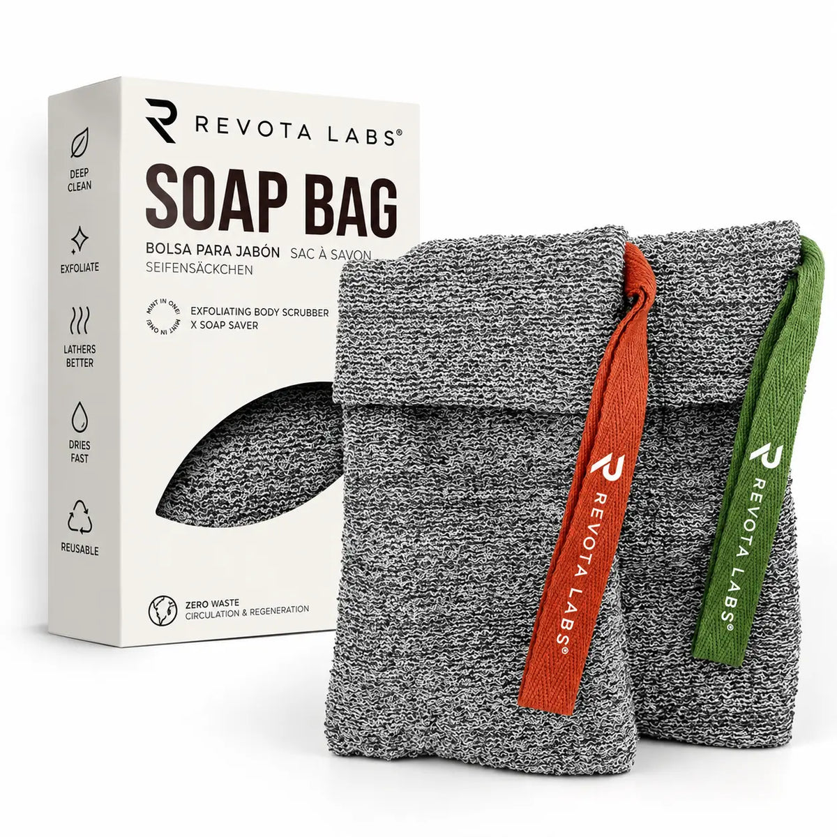 Revota Labs | Exfoliating Soap Bag